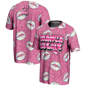 Men's ProSphere Pink Bianca Belair Glitter T-Shirt