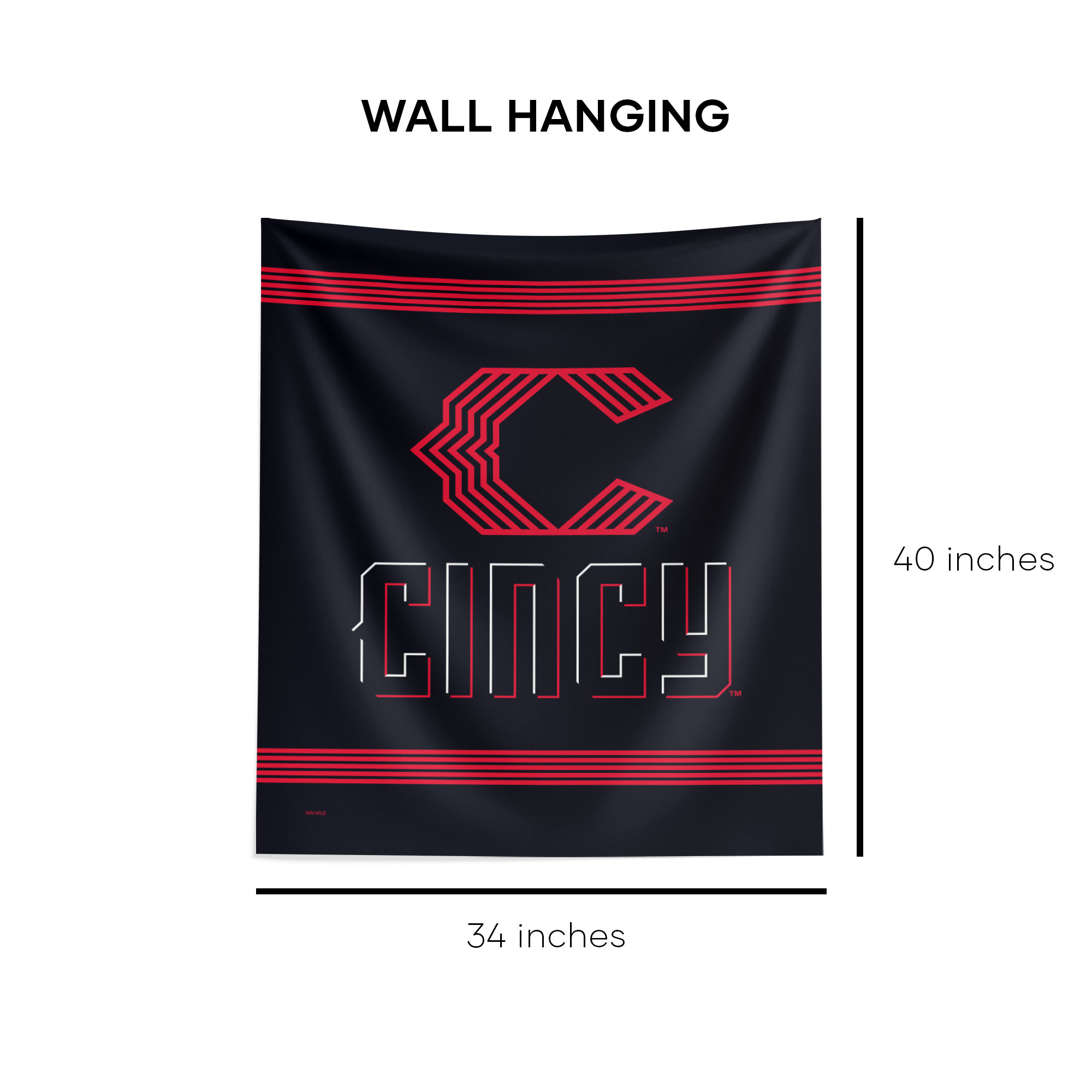 The Northwest Group Cincinnati Reds 34" x 40" City Connect Wall Art Tapestry - Image 5