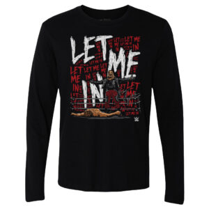 Men's 500 Level Black Bray Wyatt Let Me In Repeat Long Sleeve T-Shirt