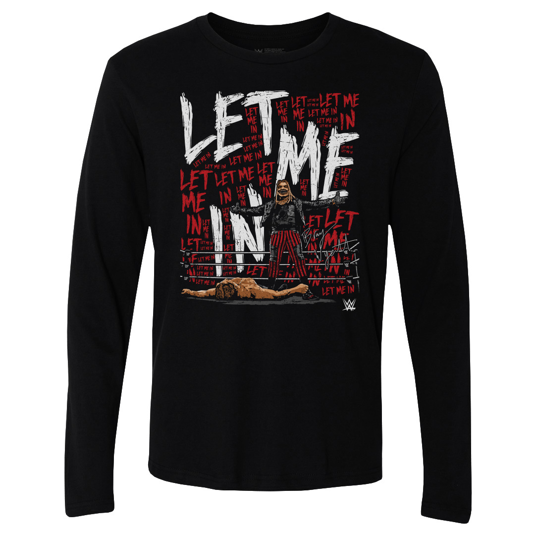 Men's 500 Level Black Bray Wyatt Let Me In Repeat Long Sleeve T-Shirt