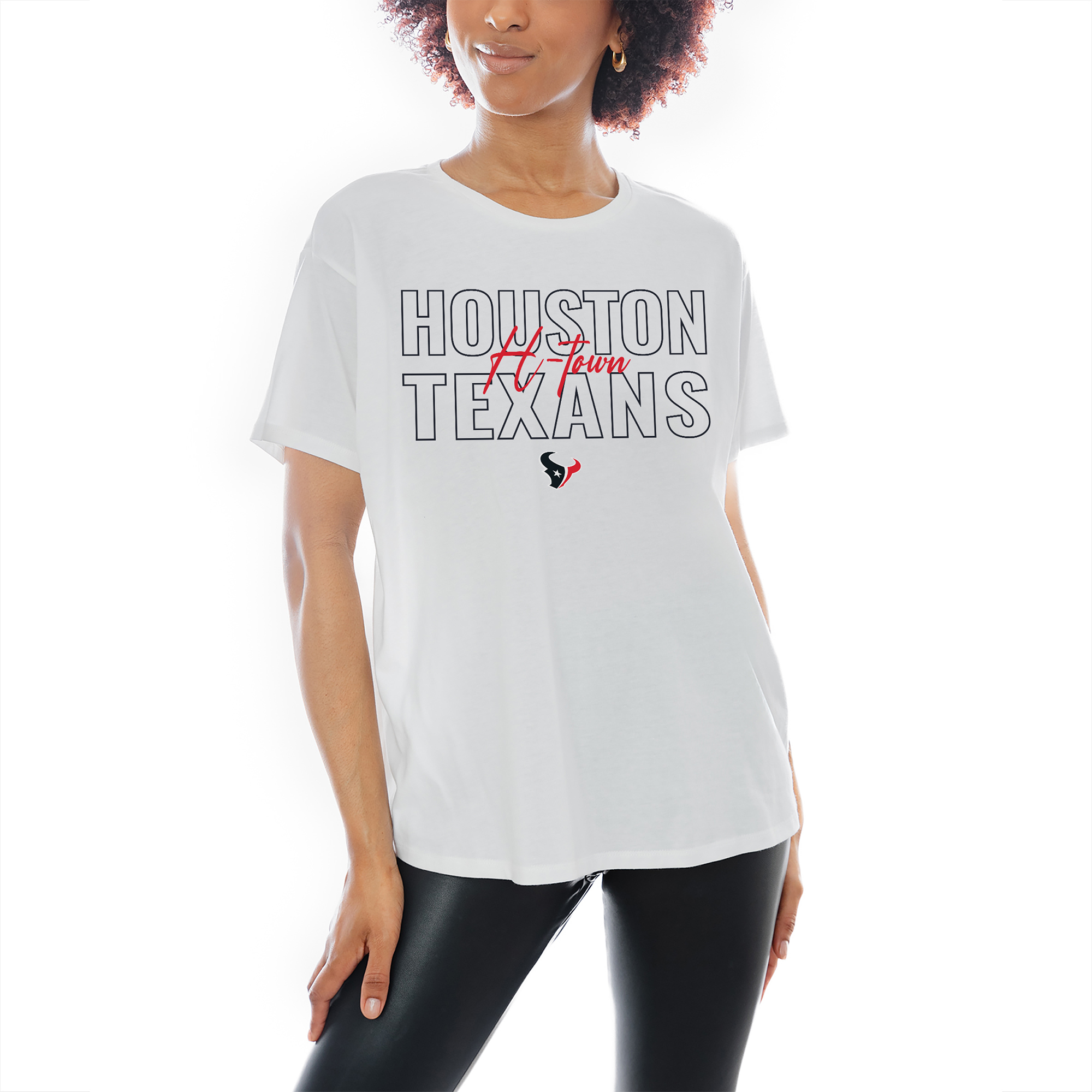 Women's Gameday Couture White Houston Texans No Limits Flowy T-Shirt - Image 5