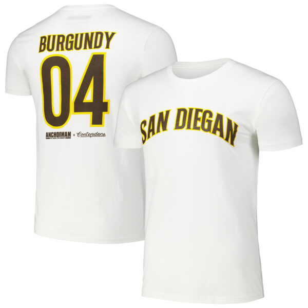 Men's Contenders Clothing White Anchorman San Diegan T-Shirt - Image 5