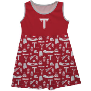 Girls Infant Vive La Fete Cardinal Troy University Trojans Impressions Artwork Tank Top Dress