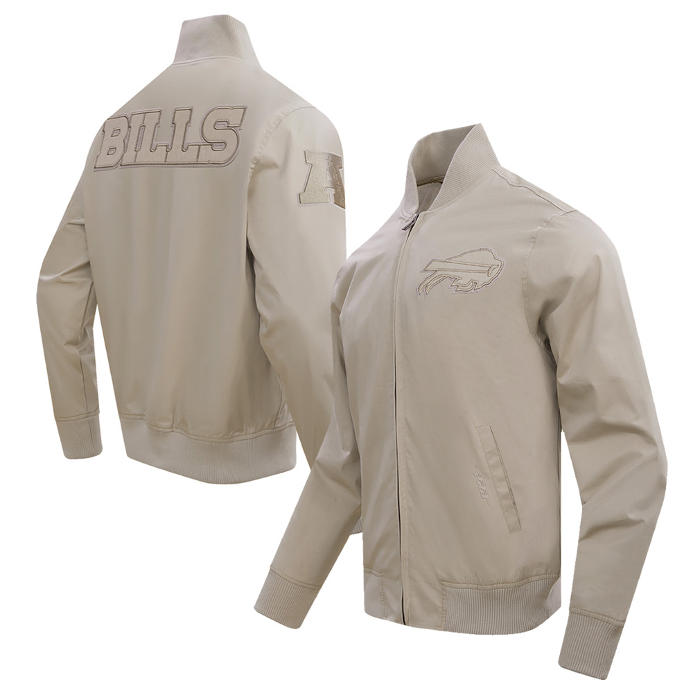 Men's Pro Standard Tan Buffalo Bills Neutral Twill Full-Zip Jacket