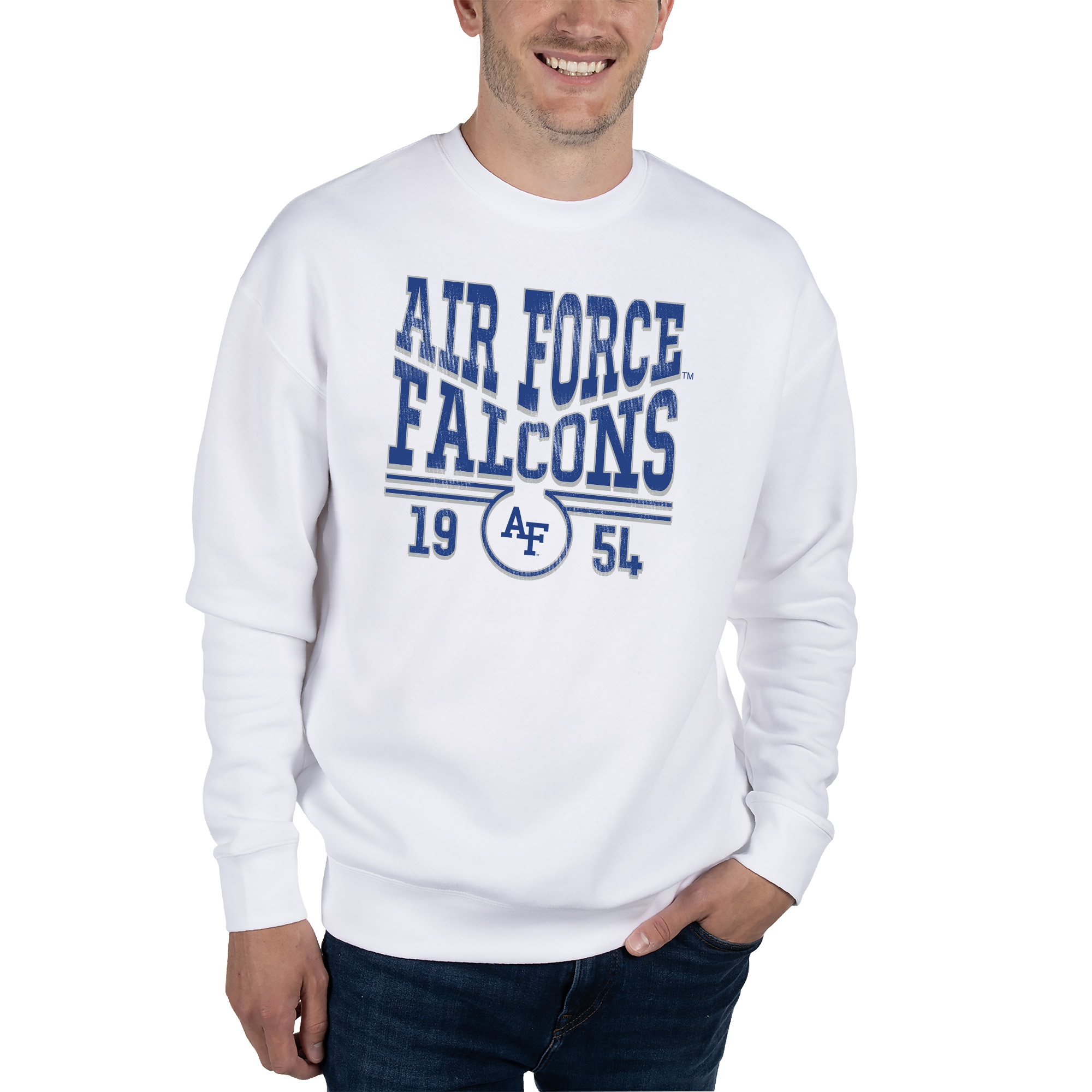 Unisex Uscape Apparel White Air Force Falcons Coastal Fleece Pullover Sweatshirt