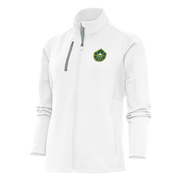 Women's Antigua White Seattle Storm Generation Full-Zip Jacket
