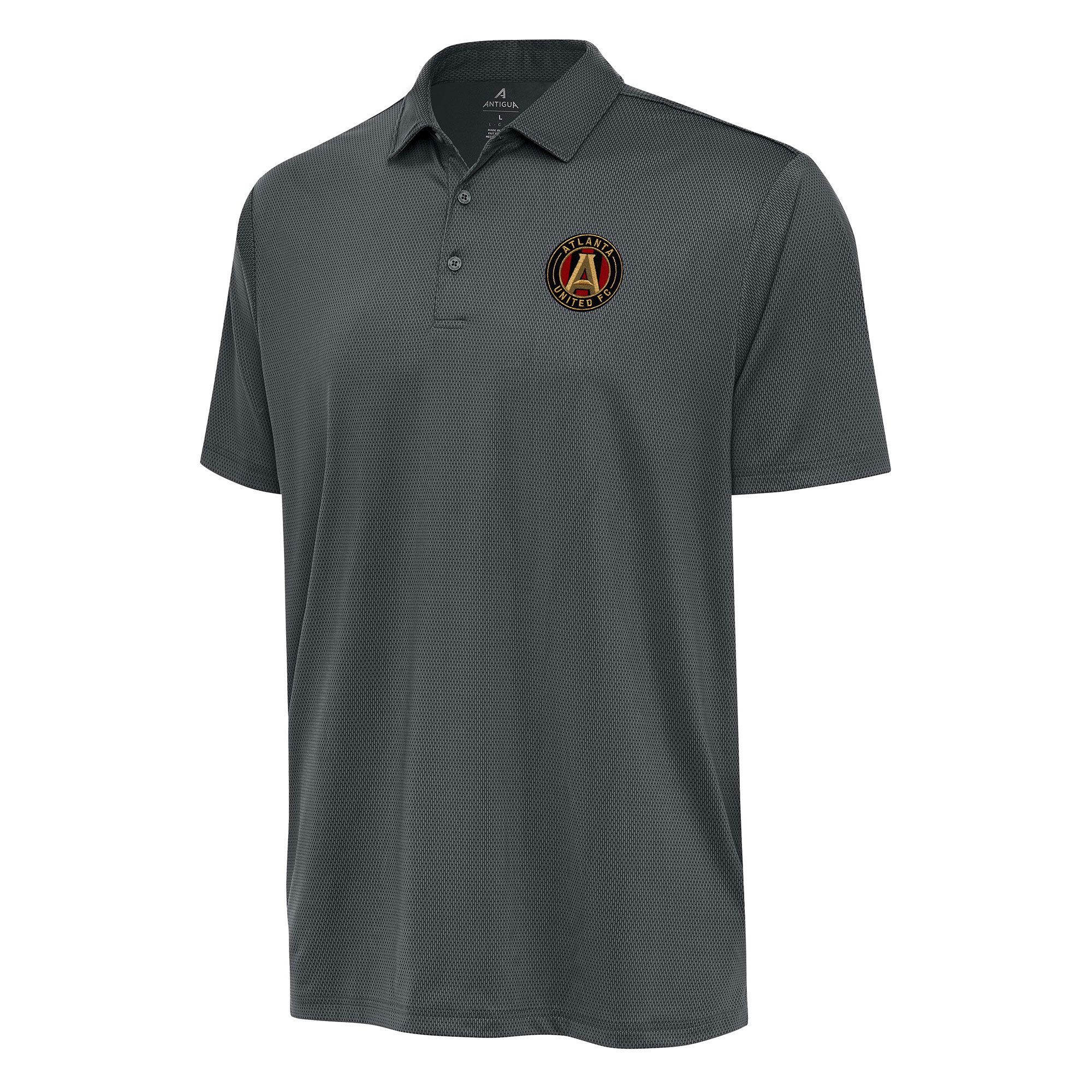 Men's Antigua Charcoal Atlanta United FC Ellipse Polo