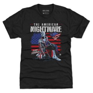 Men's 500 Level Heather Black Cody Rhodes American Flag Tri-Blend T-Shirt
