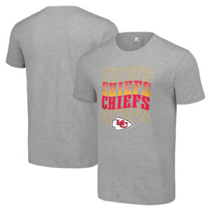 Men's Starter Heather Gray Kansas City Chiefs Four Team Name Logo T-Shirt
