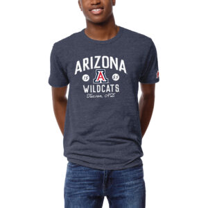 Men's League Collegiate Wear Heather Navy Arizona Wildcats Victory Falls Tri-Blend T-Shirt