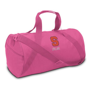 Youth Pink Syracuse Orange Personalized Duffel Bag