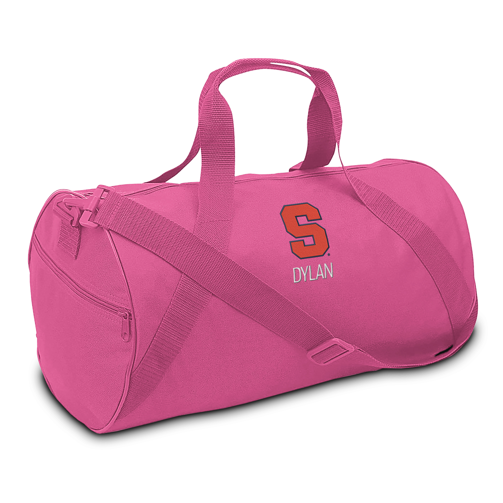 Youth Pink Syracuse Orange Personalized Duffel Bag