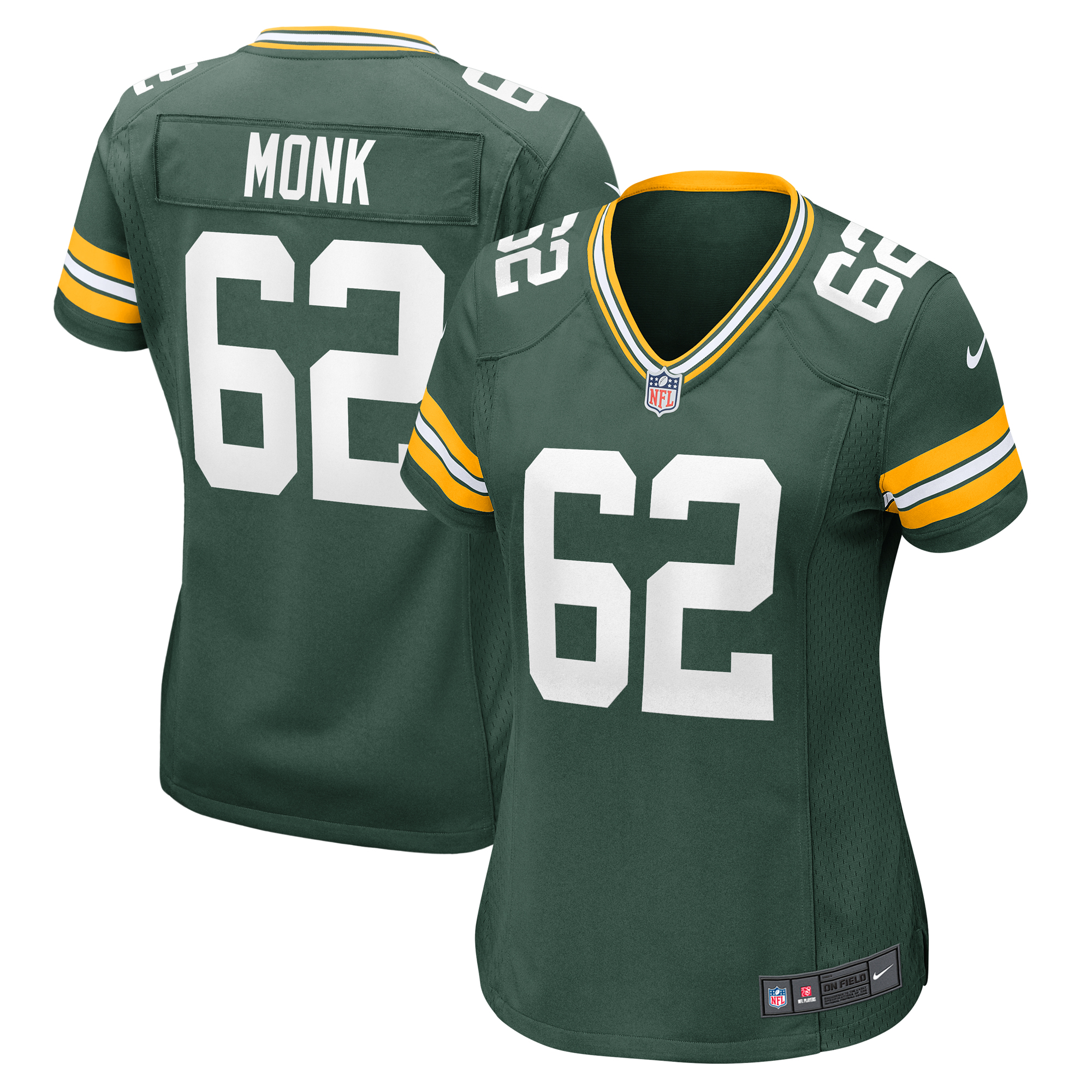 Women's Nike Jacob Monk Green Green Bay Packers Game Jersey