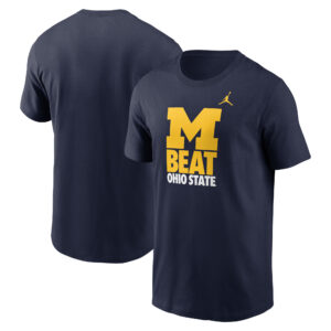 Men's Jordan Brand Navy Michigan Wolverines Michigan-Ohio State Rivalry T-Shirt