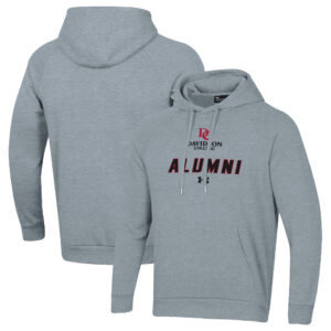 Men's Under Armour Gray Davidson Wildcats Alumni Rival Fleece Pullover Hoodie