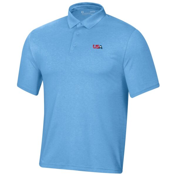 Men's Under Armour  Blue U.S. National Development Program Playoff 3.0 Heather Polo