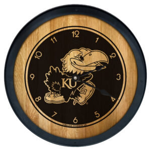 Kansas Jayhawks 27" Barrelhead Clock