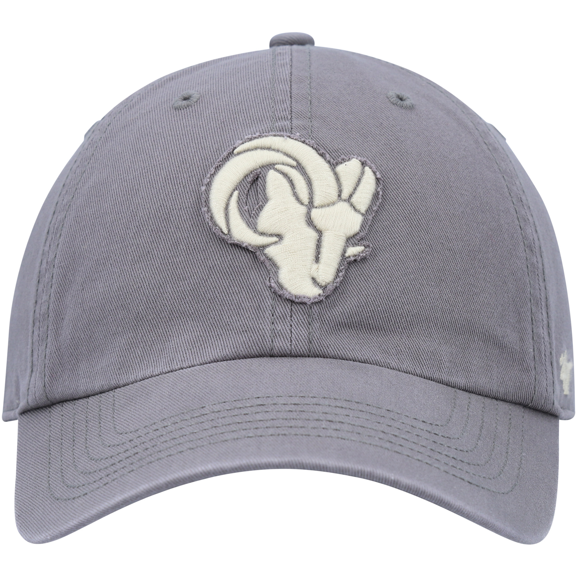 Men's '47 Gray Los Angeles Rams Chasm Clean Up Adjustable Hat - Image 3