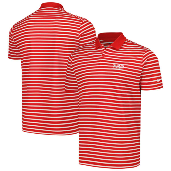 Men's Nike White/Red TOUR Championship Victory Stripe Performance Polo - Image 5