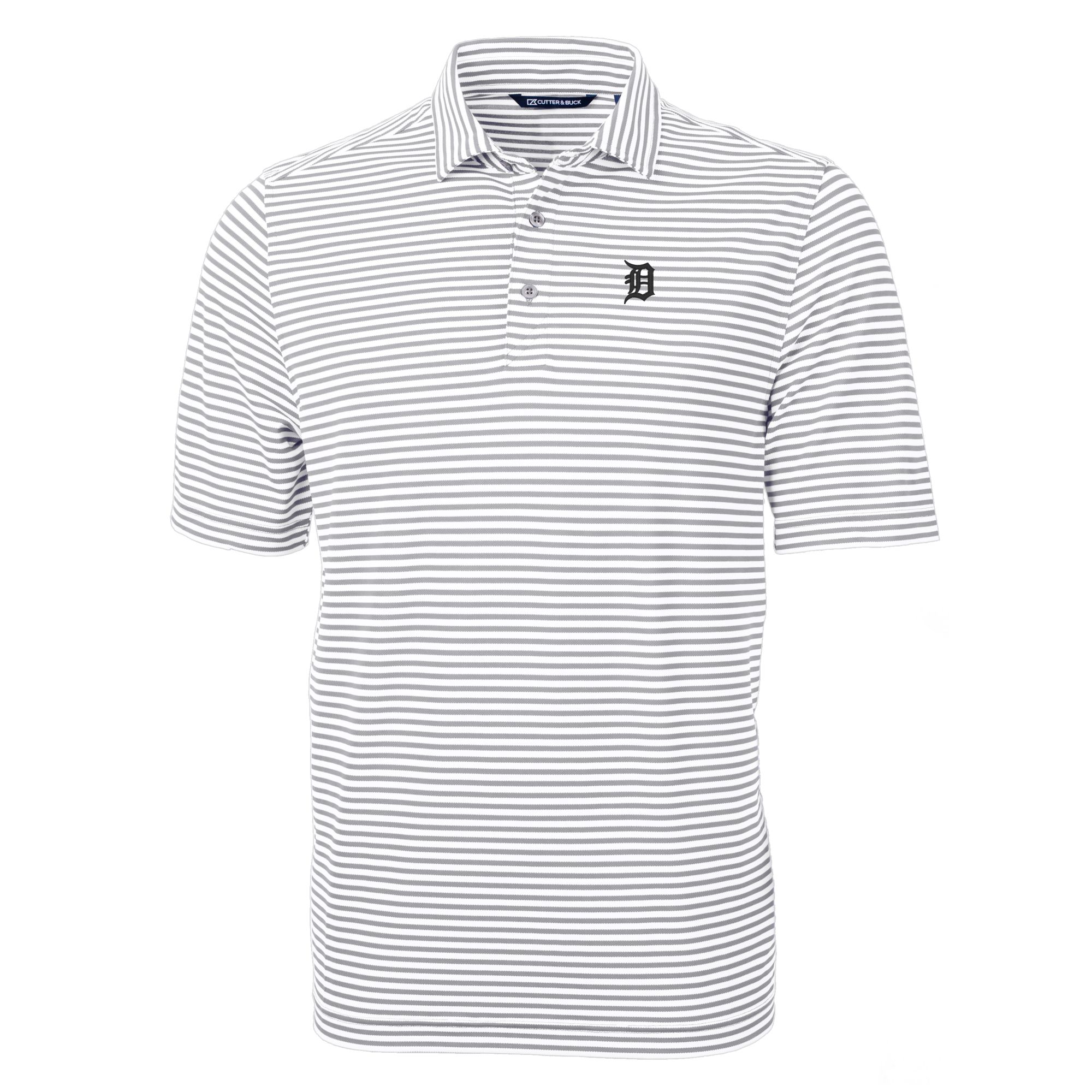 Men's Cutter & Buck Red Cleveland Guardians Pike Eco Tonal Geo Print Stretch Recycled Polo - Image 3