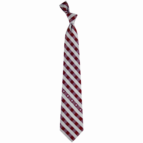 Texas A&M Aggies Woven Checkered Tie - Maroon/Gray