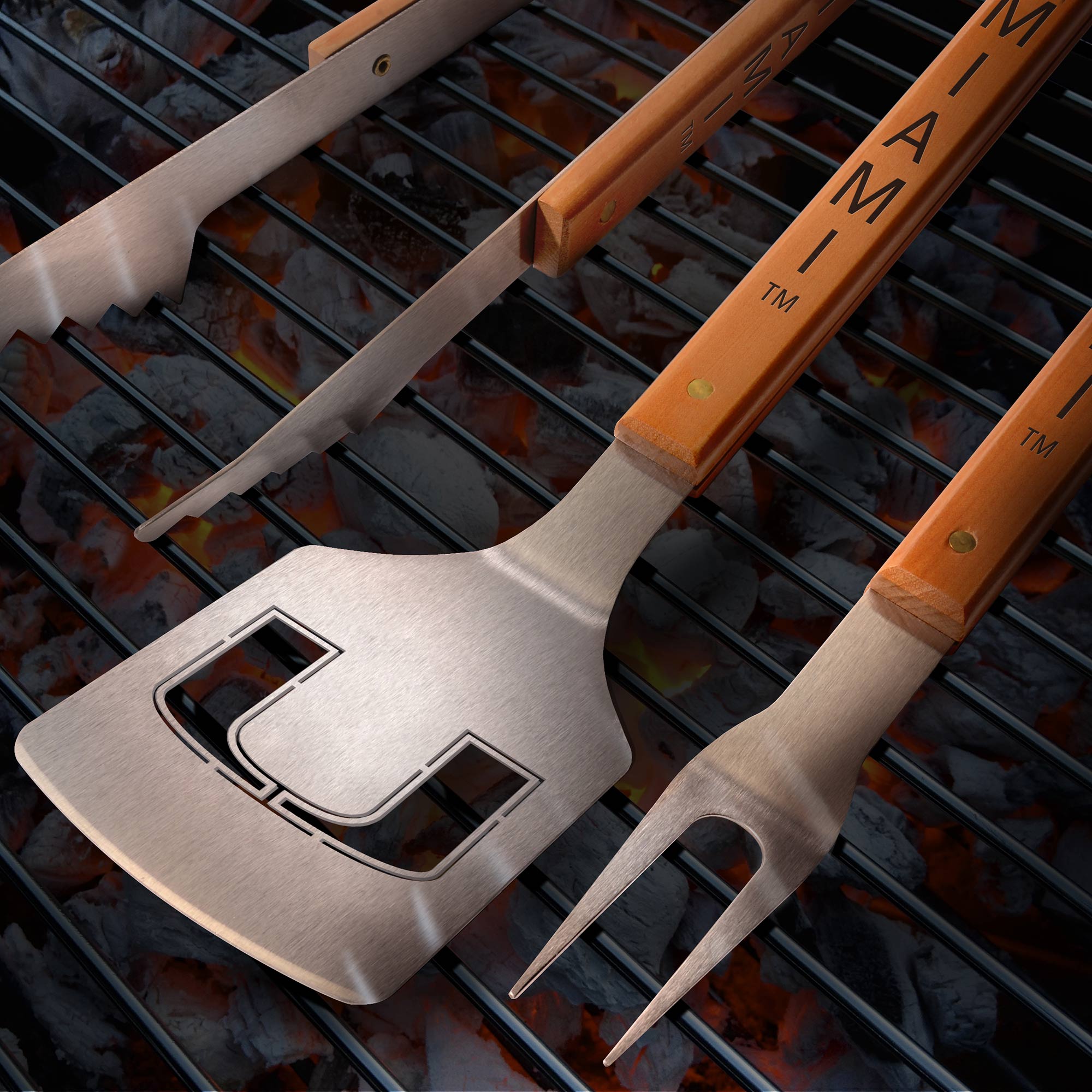 Miami Hurricanes 3-Piece BBQ Set - Image 3