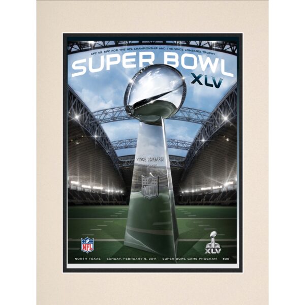 2011 Packers vs Steelers 10.5" x 14" Matted Super Bowl XLV Program