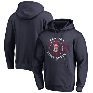 Men's Navy Boston Red Sox Firefighter Pullover Hoodie
