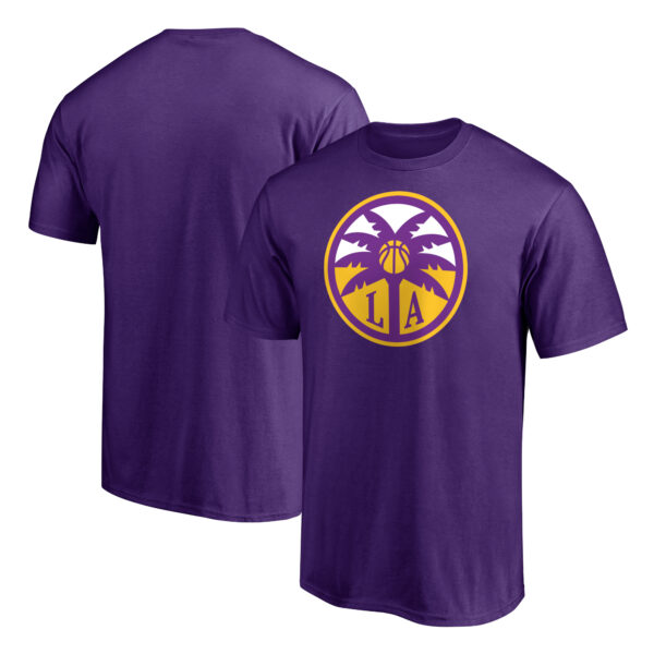 Men's Purple Los Angeles Sparks Primary Logo T-Shirt - Image 5