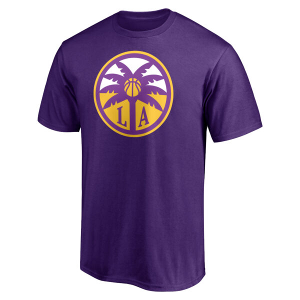 Men's Purple Los Angeles Sparks Primary Logo T-Shirt - Image 6