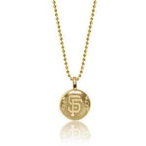 Women's Alex Woo San Francisco Giants 14k Yellow Gold Disc Necklace