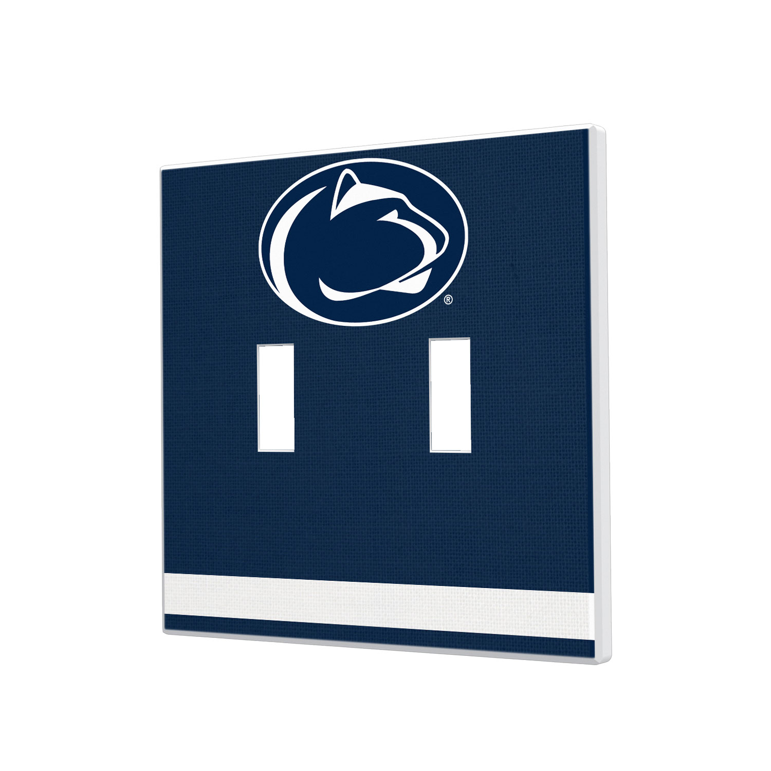 Penn State Nittany Lions Stripe Design Double Toggle Light Switch Plate