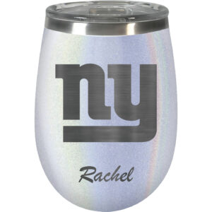 New York Giants 12oz. Personalized Opal Wine Tumbler