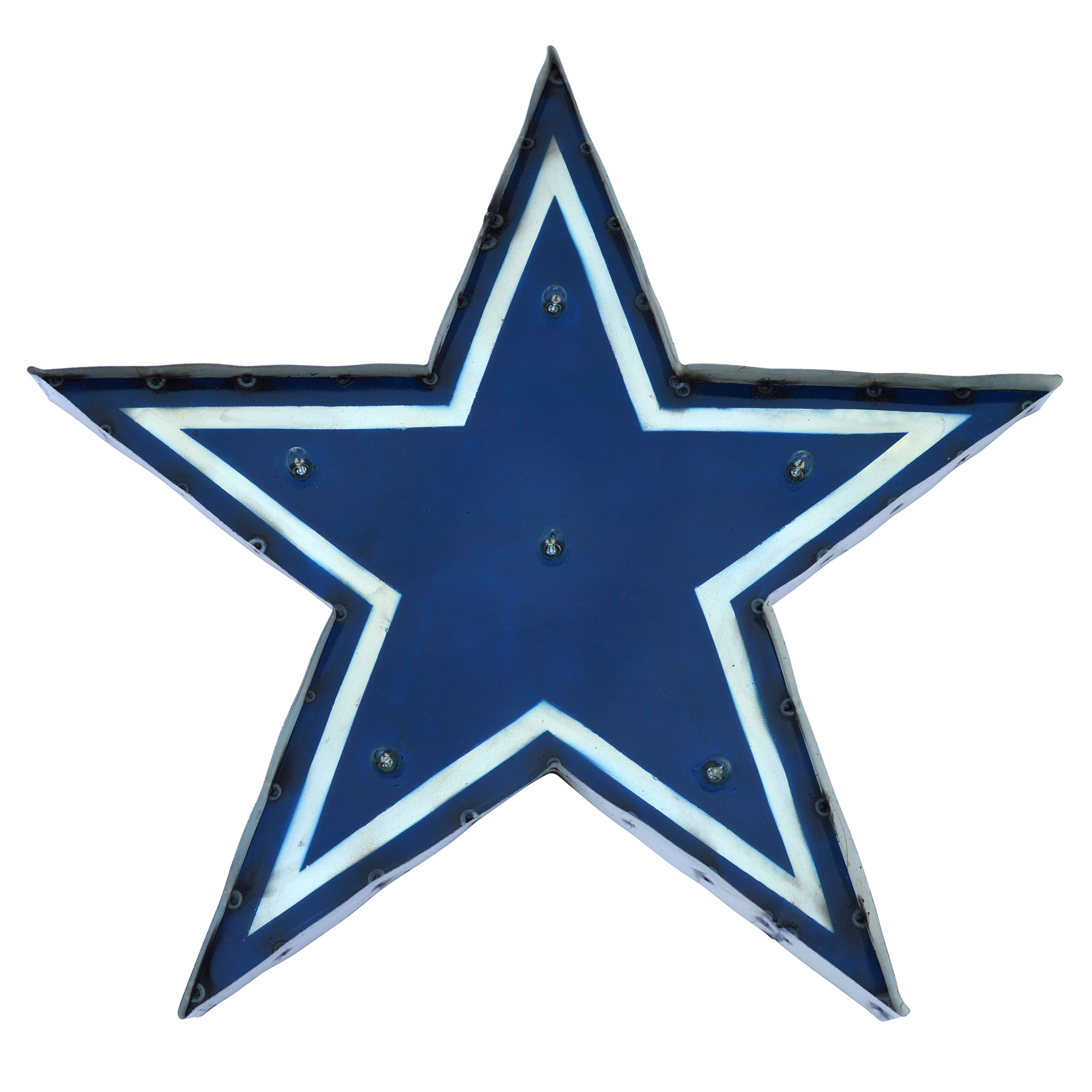 Imperial Dallas Cowboys 29.5'' x 29.5'' Logo Lighted Recycled Metal Sign - Image 2