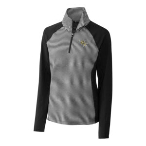 Women's Cutter & Buck Black UCF Knights Forge Tonal Half-Zip Pullover Jacket