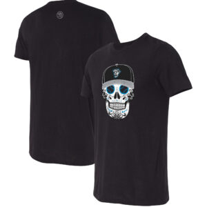 Men's Black Reyes de Plata de Las Vegas Copa de la Diversion Sugar Skull Tri-Blend T-Shirt