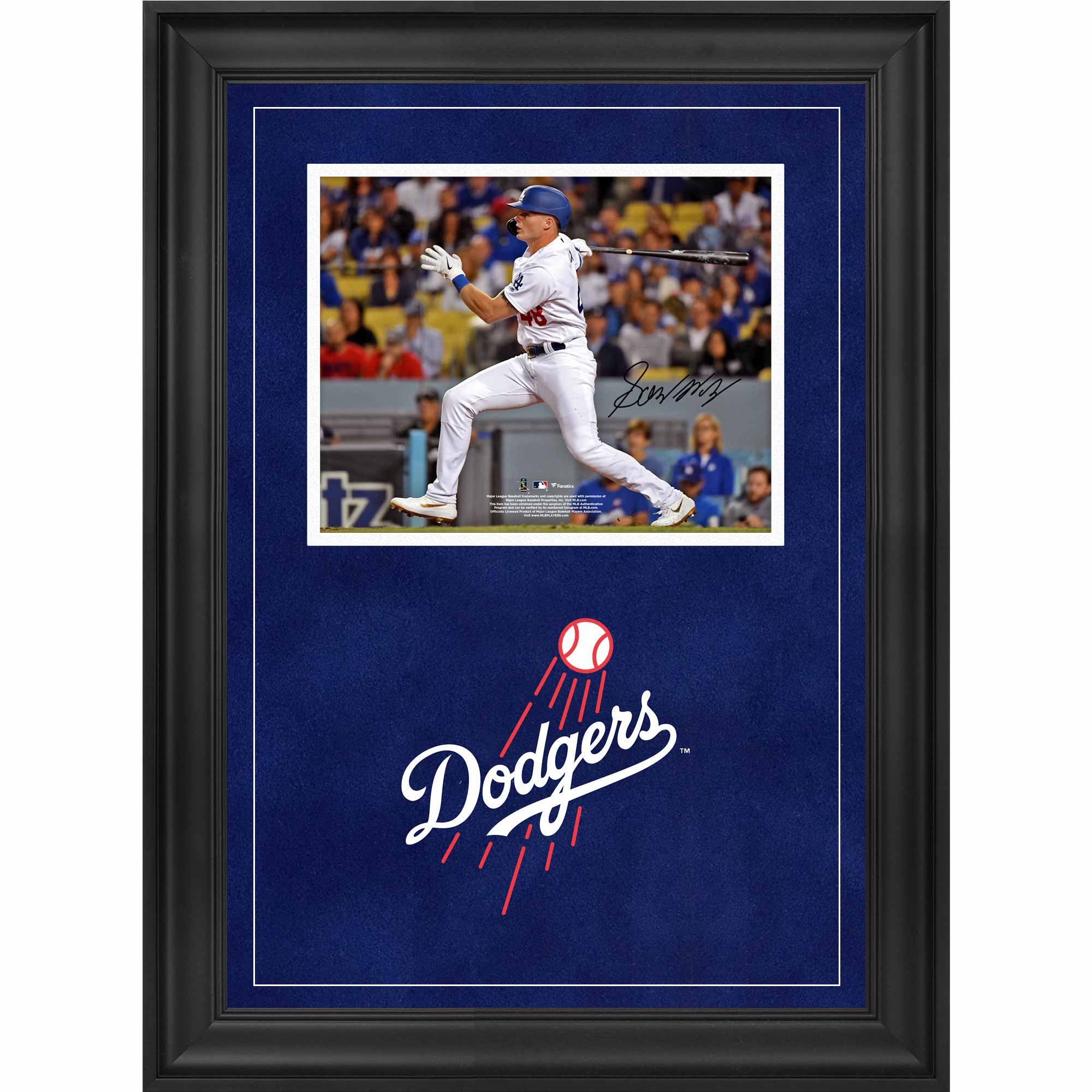 Gavin Lux Los Angeles Dodgers Deluxe Framed Autographed 8" x 10" 2019 NLDS Game 1 Pinch-Hit Home Run Photograph