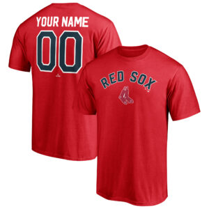 Men's Red Boston Red Sox Cooperstown Winning Streak Personalized Name & Number T-Shirt