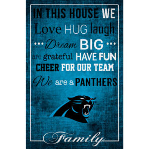 Carolina Panthers 17'' x 26'' In This House Sign