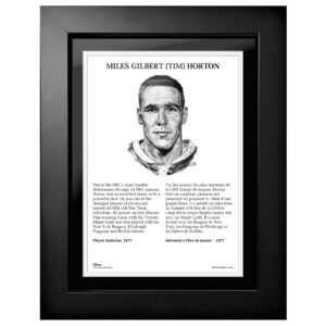 Tim Horton 12'' x 16'' NHL Hockey Hall of Fame Photo