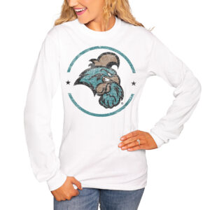 Women's White Coastal Carolina Chanticleers End Zone Long Sleeve T-Shirt
