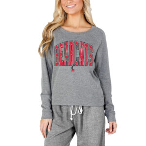 Women's Concepts Sport Gray Cincinnati Bearcats Mainstream Terry Long Sleeve T-Shirt