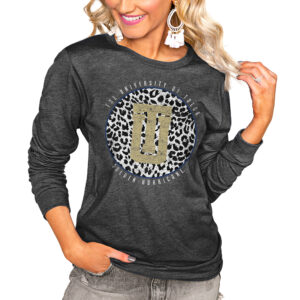 Women's Charcoal Tulsa Golden Hurricane Call the Shots Oversized Long Sleeve T-Shirt