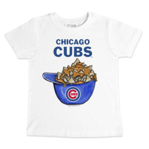 Youth Tiny Turnip White Chicago Cubs Nacho Helmet T-Shirt