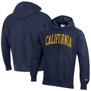 Men's Champion Navy Cal Bears Team Arch Reverse Weave Pullover Hoodie