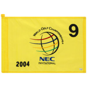 PGA TOUR Event-Used #9 Yellow Pin Flag from the NEC Invitational on August 19-22 2004