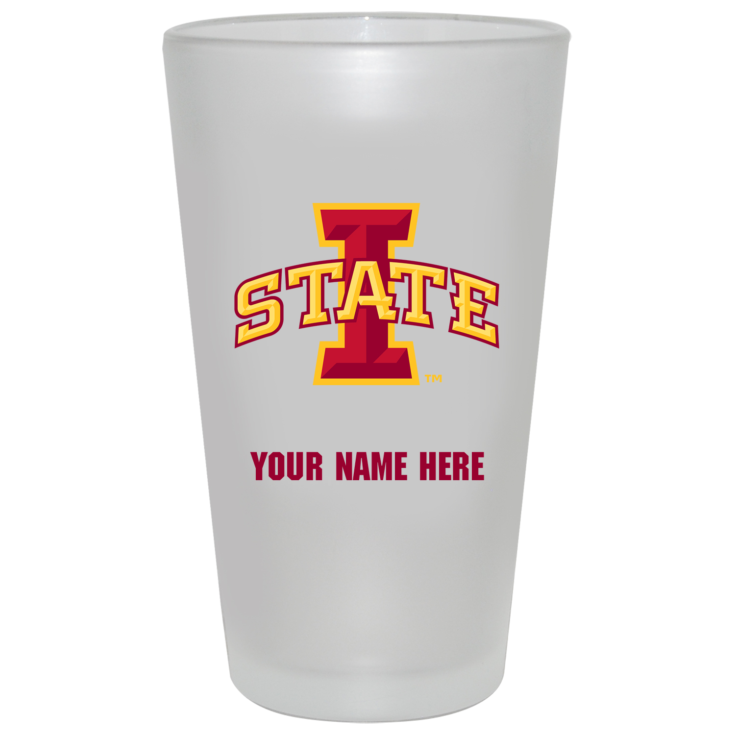 Iowa State Cyclones 16oz. Frosted Personalized Pint Glass
