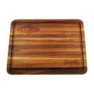 Atlanta Braves Large Acacia Personalized Cutting & Serving Board