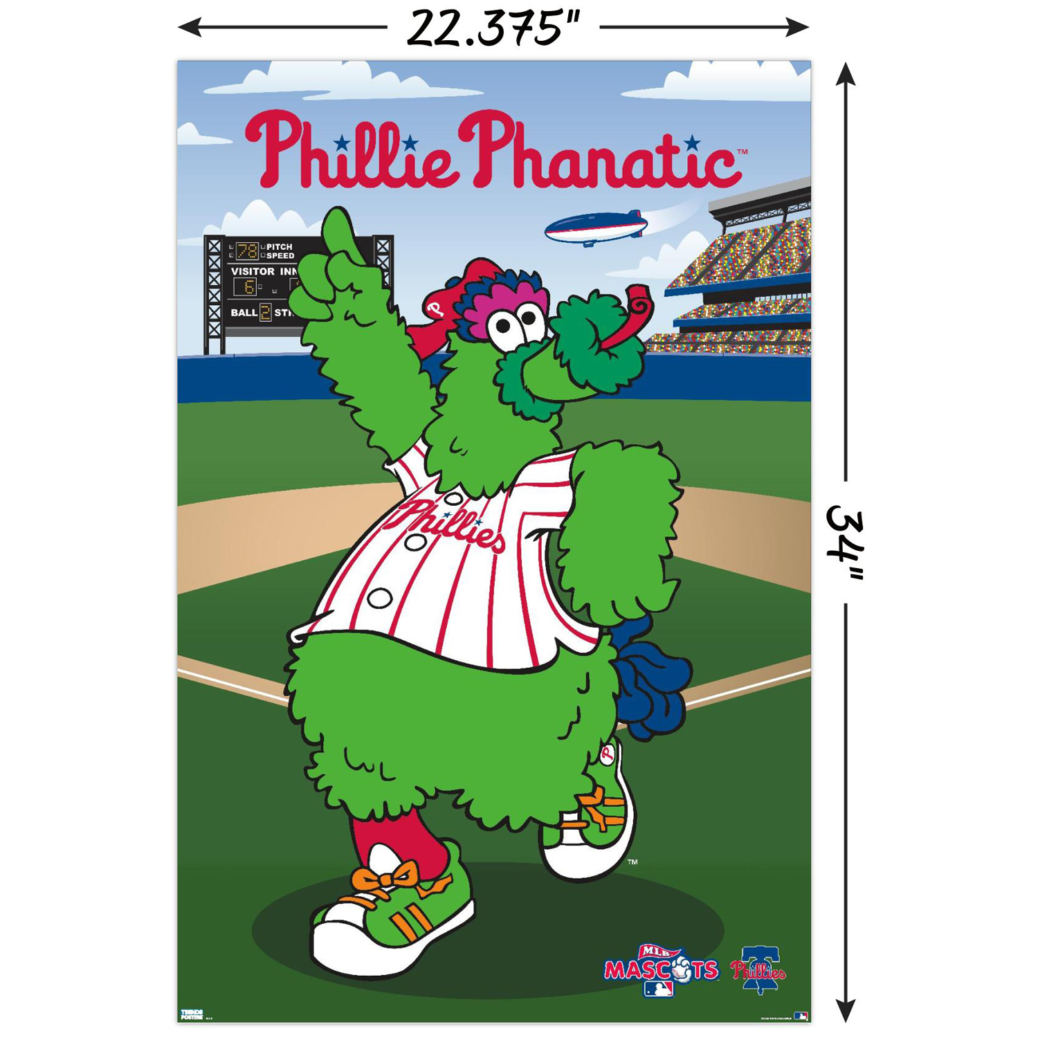 Philadelphia Phillies 24'' x 34.75'' Mascot Poster - Image 7