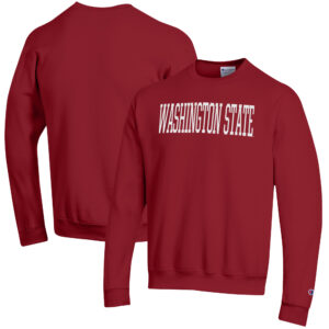 Men's Washington State Cougars Crimson Washington State Cougars Eco Powerblend Crewneck Pullover Sweatshirt